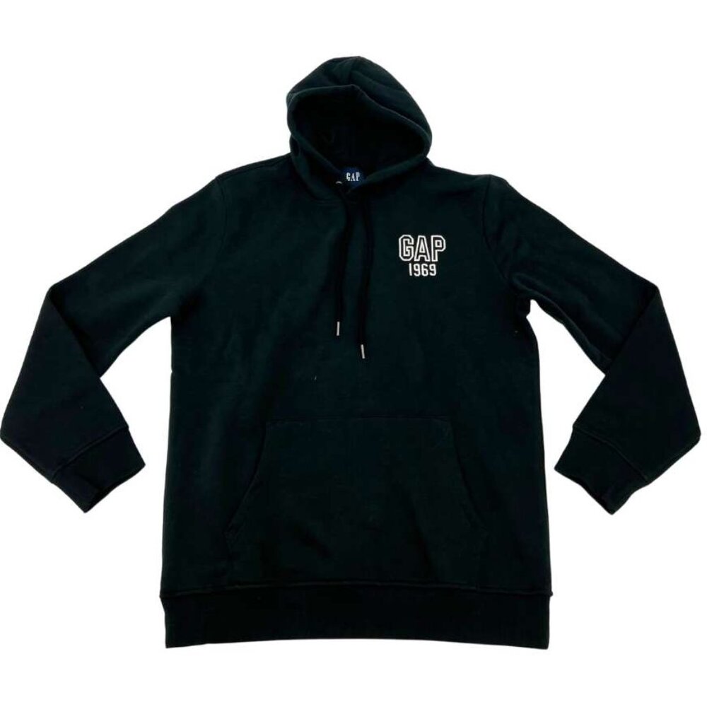 GAP Men's Black Hoodie | Pullover | Fleece | Embroidered Logo | Various Sizes